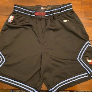 2017-18 Chicago Bulls City Edition Shorts Black Men’s Large